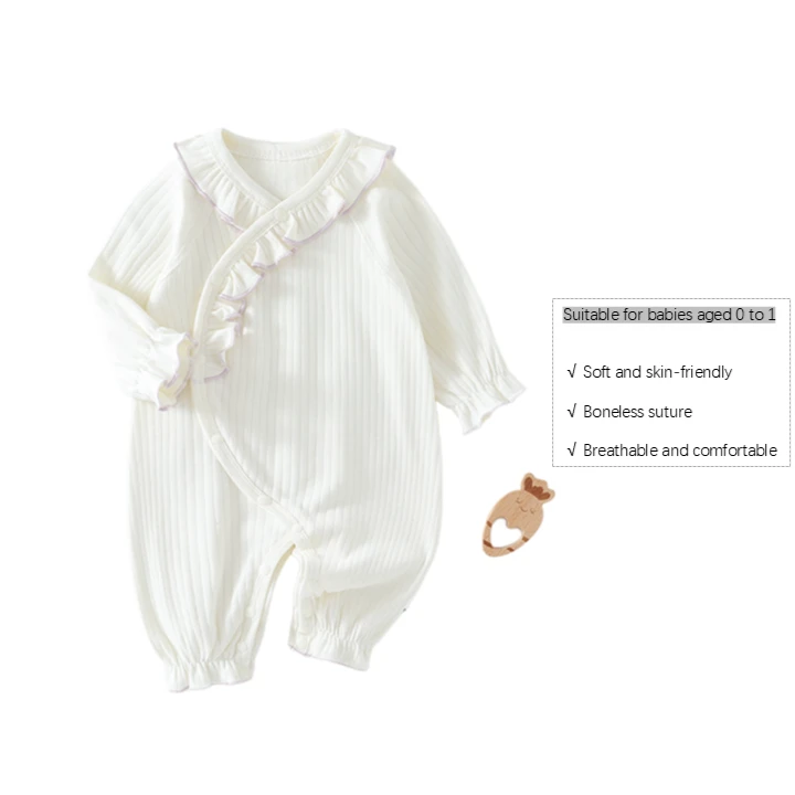 Ruffen Jacquard Baby Girl Strampler